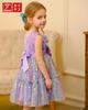 Kayiyasu Rainbow Dress with Bow and Star Perfect for Entrance and Piano Size Rainbow Girls' Pattern, Recitals, Ceremonies, Weddings, Shichi-Go-San,