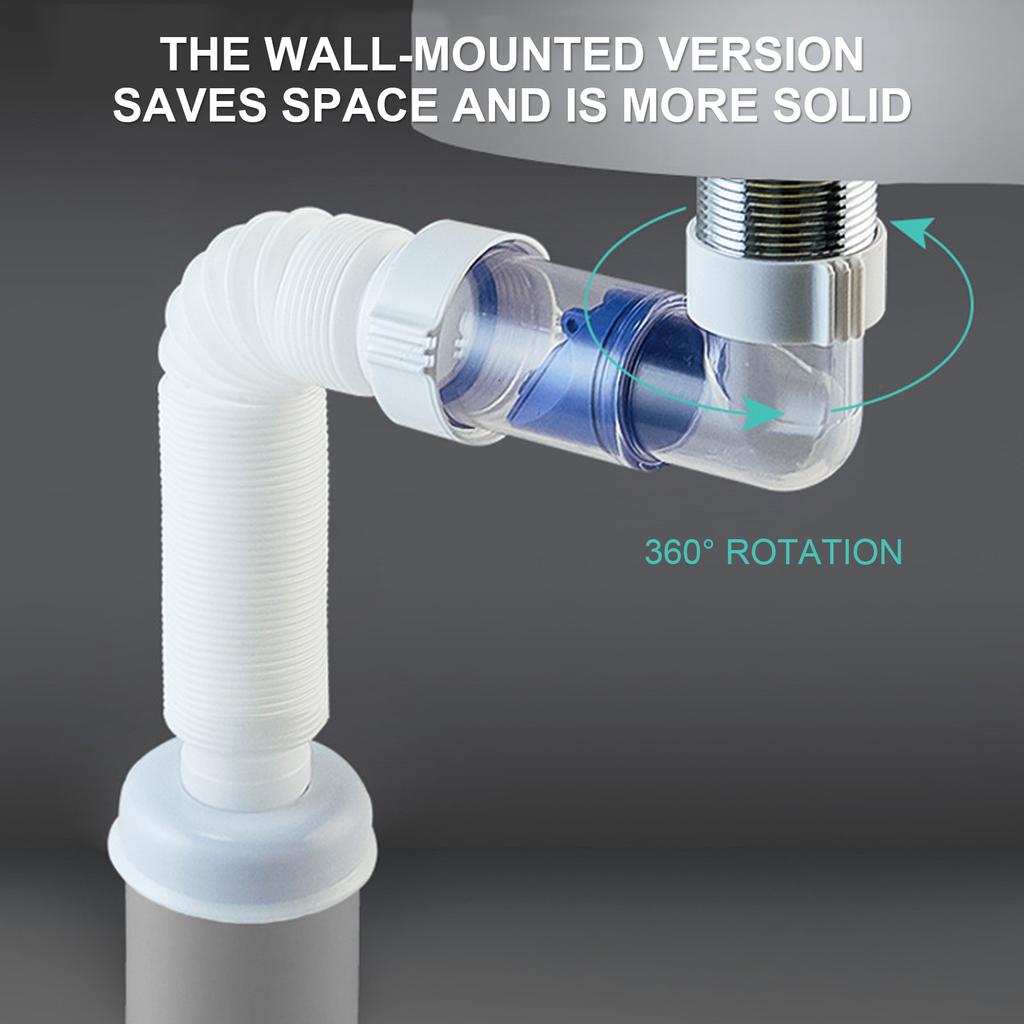 Flexible Sink Drain Pipe Flexible Sink Drain Pipe Quick Drainage And Anti-Odor Design Adjustable P Trap For Kitchen Sink Drain &