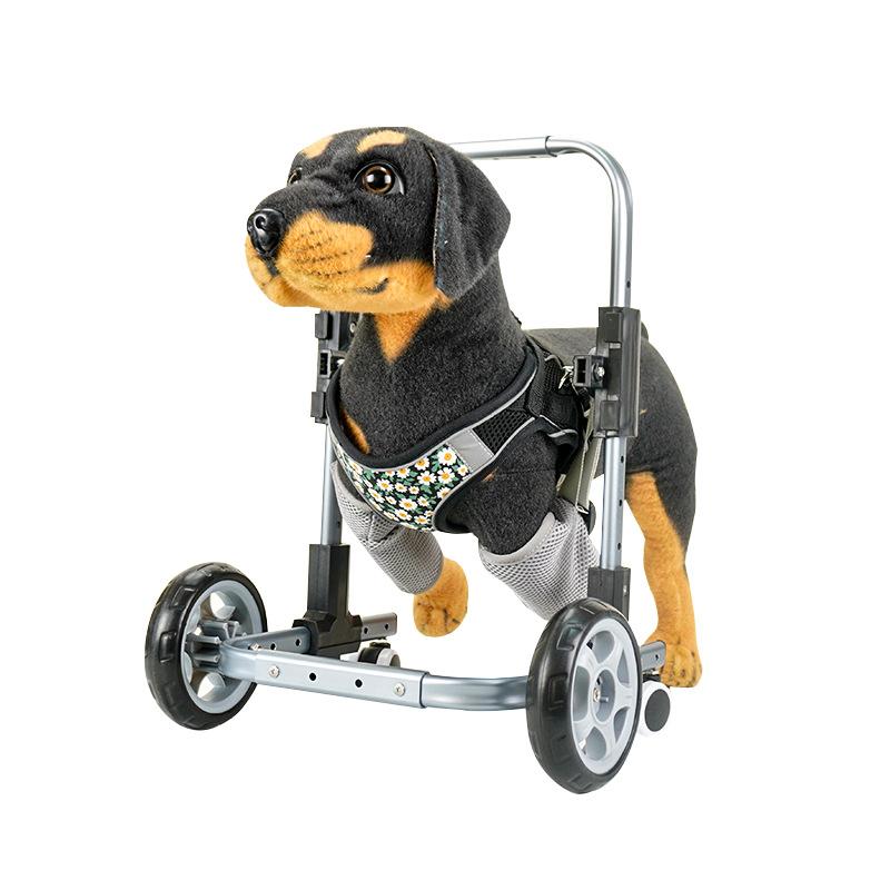 Small Pet Front Limb Wheelchair Affordable Dog Mobility Aid Wheelchair for Handicapped Dogs nero