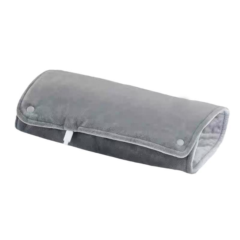1 Set Short Velvet Fabric Warm Hands And Legs Shawl Usb Thermostatic Hand Warmer For Winter Office And Home Use Heating Blanket