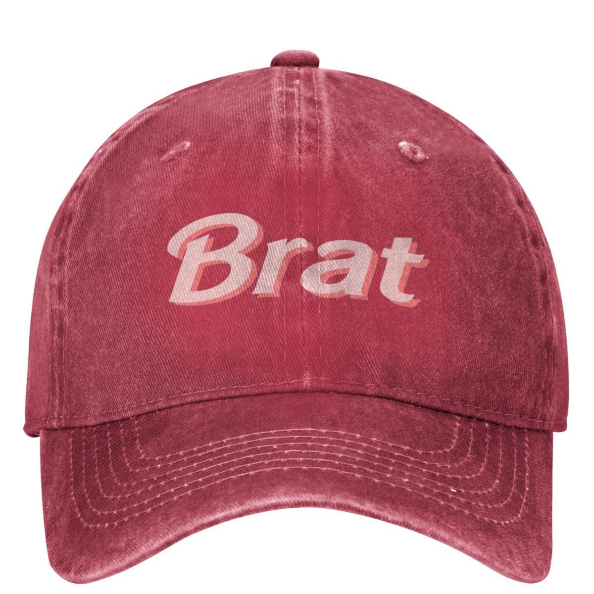 

Brat Baseball Cap Charli XCX Album Pink Casual Couple Women Hip Hop Hats Design Outdoor Sports Baseball Caps Birthday Gift One Size