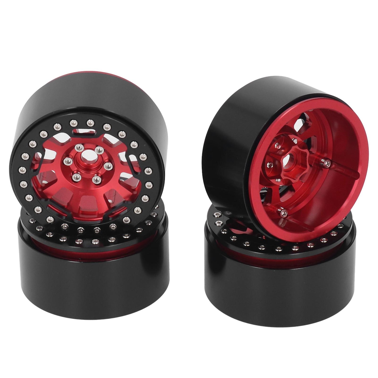 

4 Pcs 2.2 Inch Wheel Rim Hub Aluminum for Traxxas Defender for Axial SCX10 SCX10 II 90046 90047 1 10 RC Crawler червоний