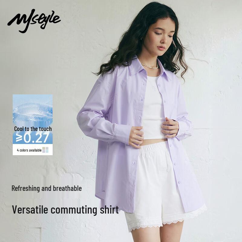 

MJ STYLE Women s Ice Silk Long Sleeve Shirt L