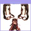 Genshin Impact Hutao Cosplay Wig With Natural Scalp For Adult And Kids Halloween Carnival Comic Con Props