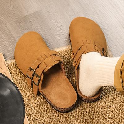 Boken Half Slippers 2025 New Summer Couple Models Men's and Women's Casual Soft-soled Bag Head Sandals Large-size Slippers