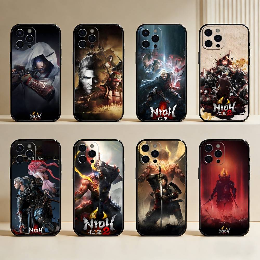 Game N-Nioh Pritend Phone Case For iPhone17,16,15,14,13,12 Plus,Max Soft Silicone Black Cover