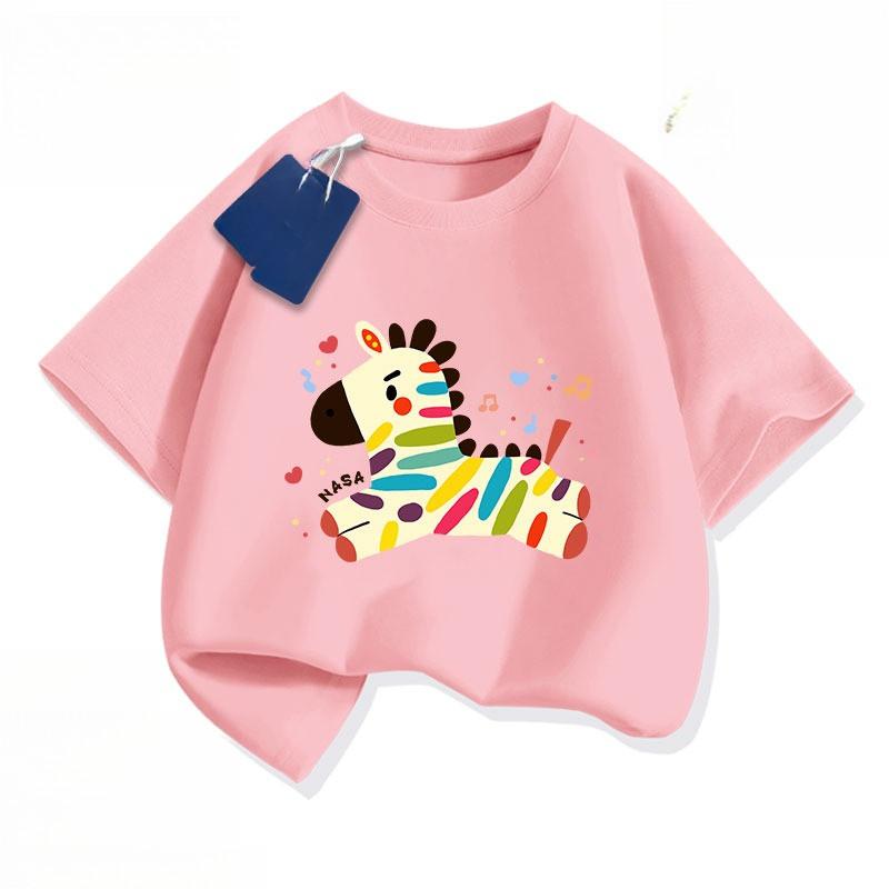 Children's short sleeved T-shirt for the Year of the Horse, used for New Year's speeches