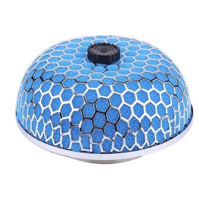 Air Intake Filter, Car Air Intake Inlet Filter Mushroom Foam Gauze High Flow Universal (Blue) Air