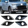 For Mitsubishi Outlander 2016-2018 - Front Bumper Fog Light Cover Frame Lamp Bezel Cover Grill Chrome Car Accessories