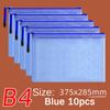 10 pezzi A4 File Bag Trasparente Mesh A5 Data Zipper Storage Bag B5 Student Test Paper Drawing Bag Office Waterproof Document Bag