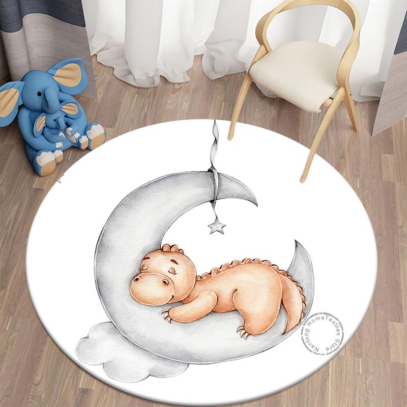 

Детский круглый ковер, коврики для гостиной, ковер с принтом динозавра, ковер для спальни, украшение дома, напольный коврик для гостиной, коврик для детской комнаты 40cm