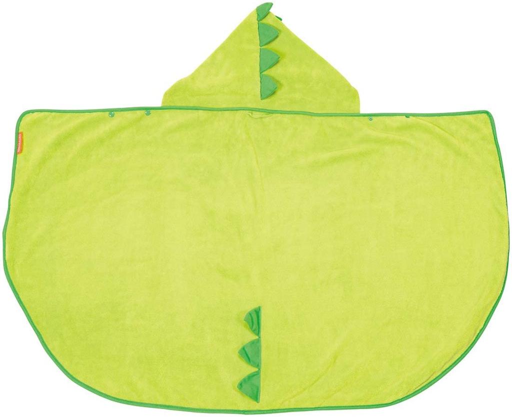 Skater Hooded Bath 108 X 92 Dinosaur Kids' Poncho, Moisture-Wicking, Quick-Drying, Cm, Design, BPO1-A
