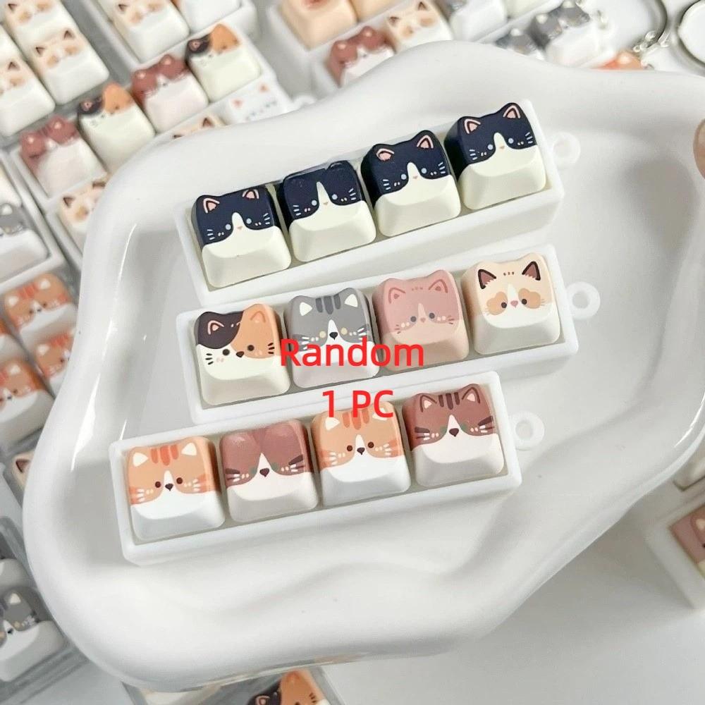Keyboard Anti-stress Toy Pendant 2/3/4/6/9 Keys Cat Fidget Keychain  Children Adults