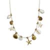 Bohemian Beach Shell Necklace Imitation Pearl Sea Star Conch Pendant Necklace Jewelry Gold Plated Color Preserved