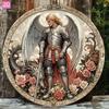 Michael Archangel Metal Wall Art Colorful Aluminum Dragon Sword Sign Home Decor