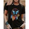 90s T Shirt Butterfly Graphic Print T-shirt Short Sleeve Crew Neck Casual Top for Summer Spring Women's Clothing Top Tee