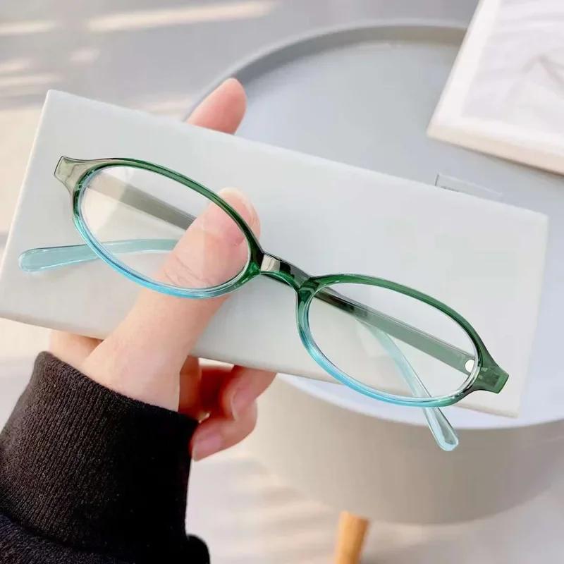 Women Fashionable Myopia Glasses Trendy New Small Frame Near Sight Eyeglasses for Female Men Vintage Oval Computer Eyewear