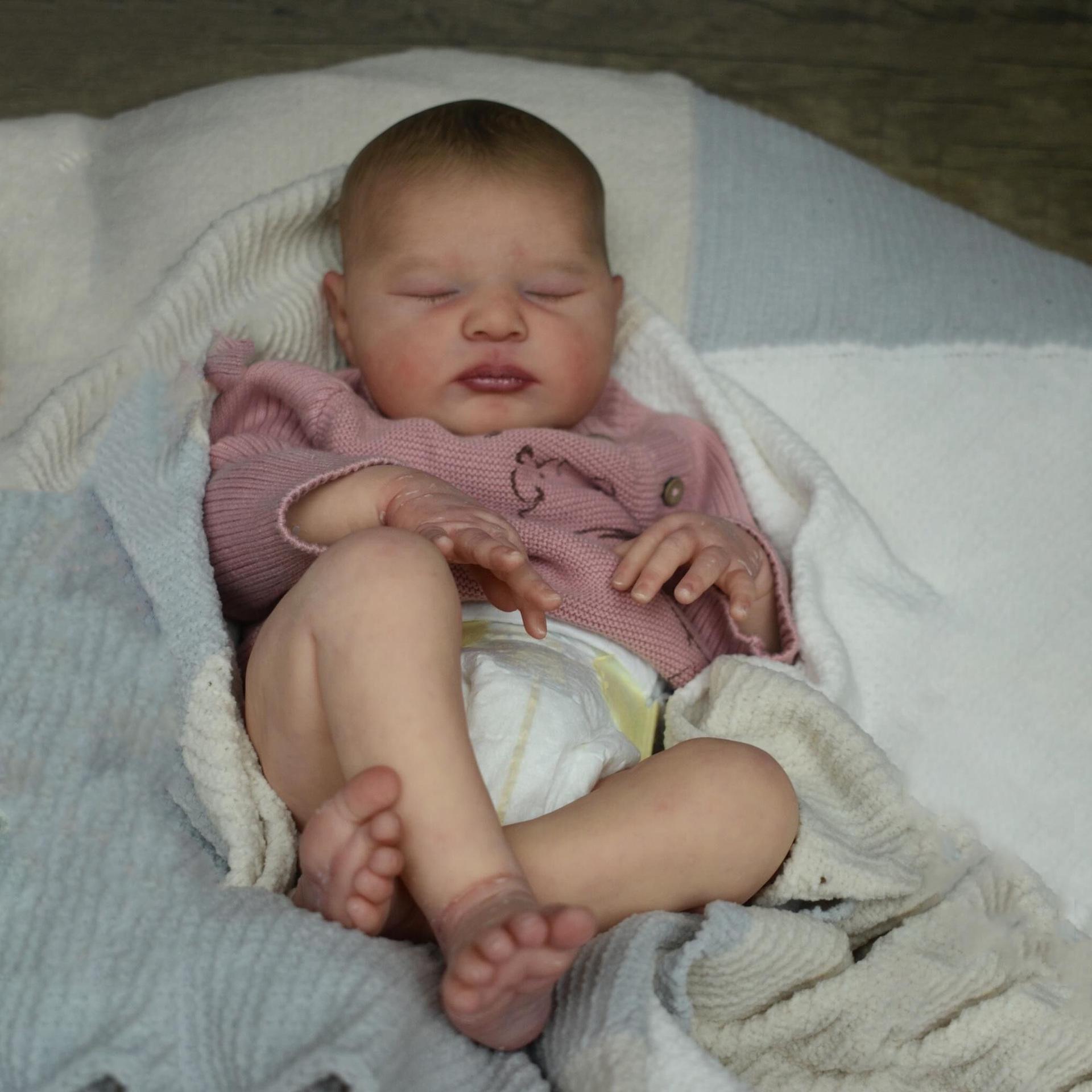 Realistic NPK 49cm Cloth Body Newborn Baby Doll 50 cm