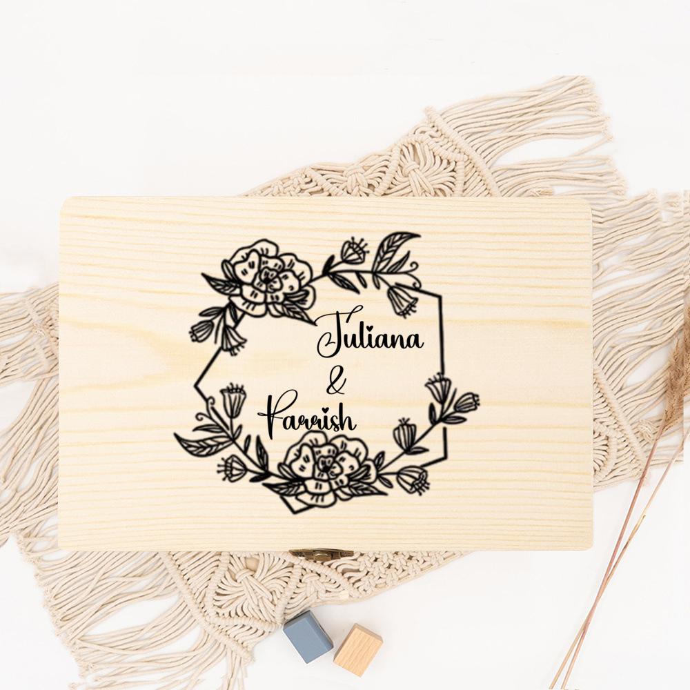 Personalized Keepsake Box,Personalized Engraved Gift Box, Couple's Custom Box, Memorial Gift Box, Wooden Storage Boxes