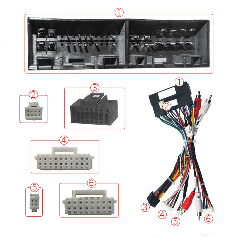 16Pin Car Audio Cable Adapter for Hyundai Ix35/Sonata