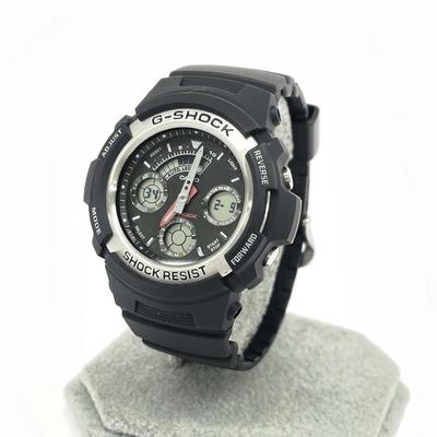 CASIO Watch SS X Resin Silver X Black Silver Color X Black Unisex G-SHOCK Analog-Digital / AW-590