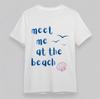 Women's Plus Size Soft Classic T-Shirt  Beach Meet Seagull Seashell Print Tee