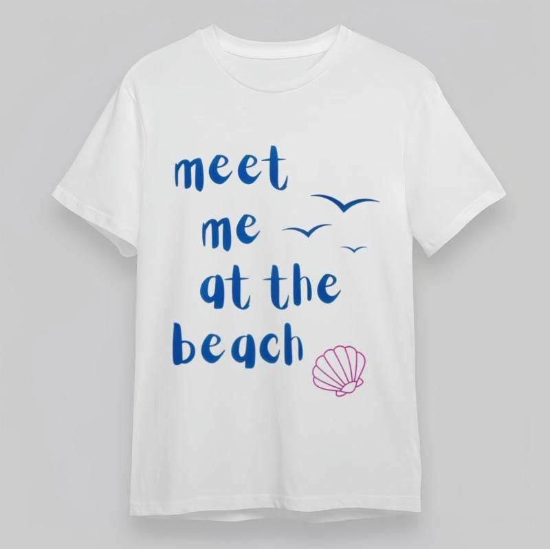 

Women s Plus Size Soft Classic T-Shirt Beach Meet Seagull Seashell Print Tee M