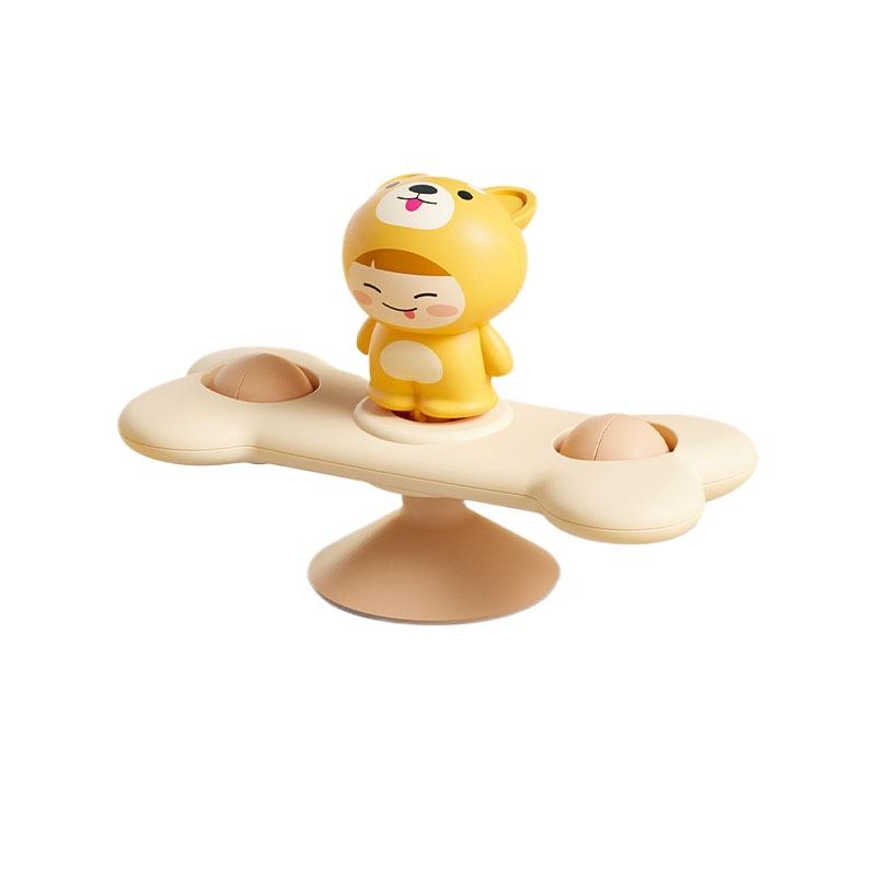 Baby Montessoris Spin Cup Top Bath Toys Bathing Sucker Spinner Suction Sensory Toy Rotating Rattles Early Educational Fidget Toy