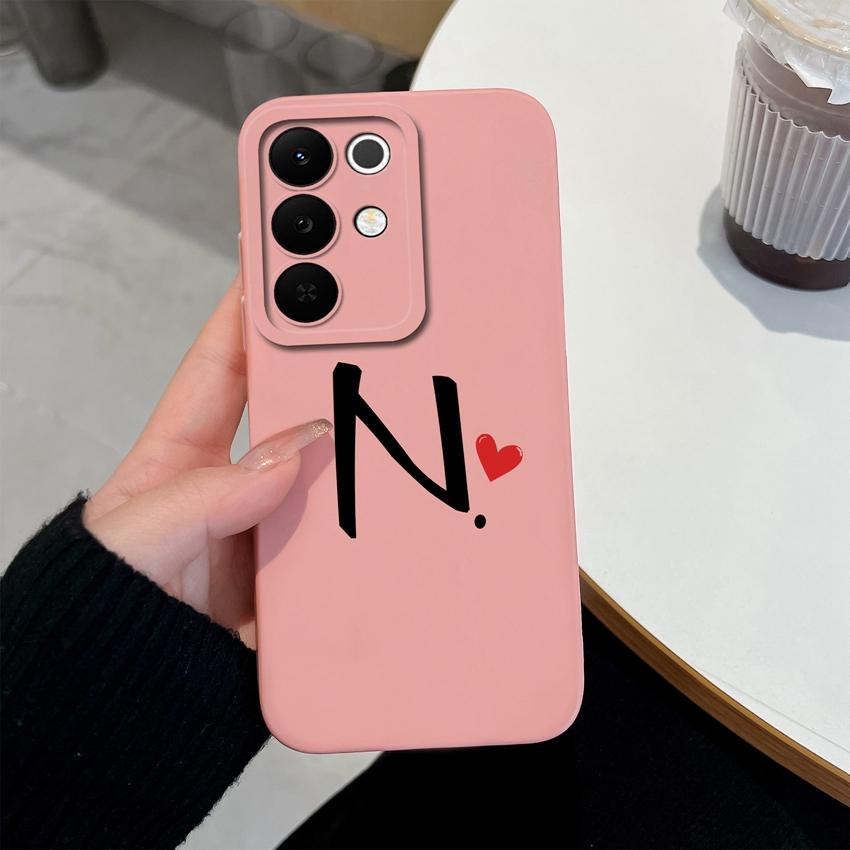 Simple Letter Pattern Phone Case For Oppo Realme C85 Pro C75 C75x C73 C71 C67 C65 C63 C61 C55 C53 C51 C35 Casing Square Matte Silicone Anti Slip Shell