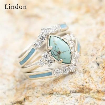 Lindon Klassischer Zirkonring aus Kupferlegierung, Damenschmuck, Hochzeitsversprechen, Partygeschenk