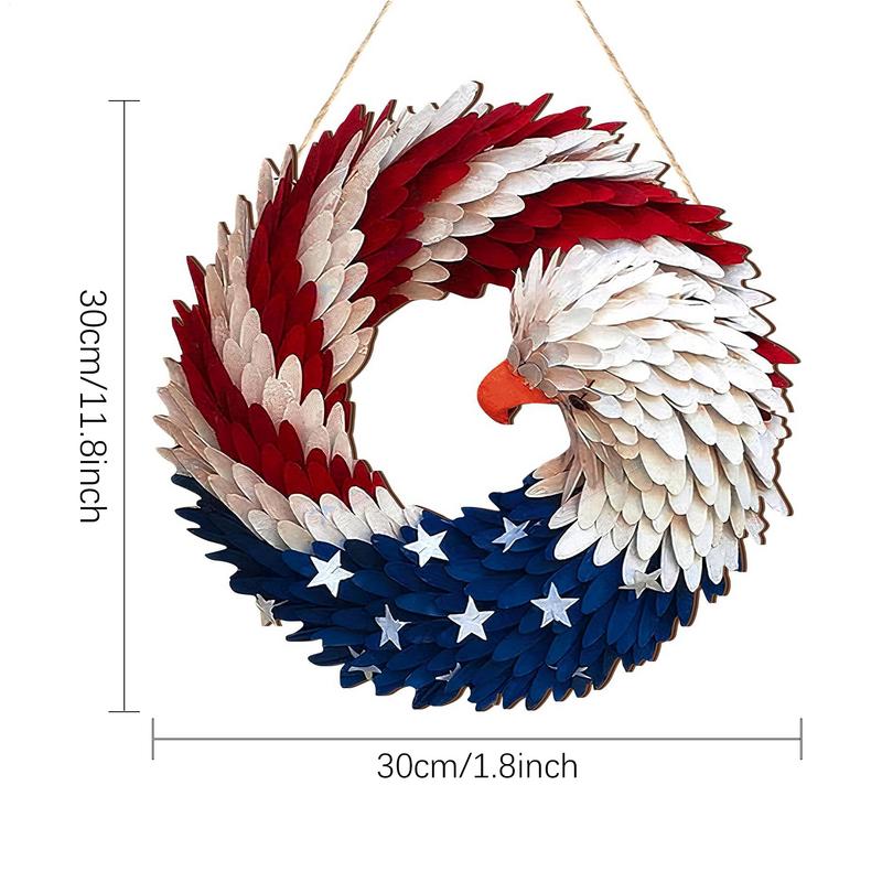 Brave Wings Wreath Patriotic Americana & Handcrafted Memorial Day Decor Handcrafted & Patriotic Americana 2D Brave Wings Wooden