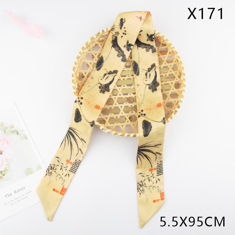 Versatile Vintage Silk Scarf: Hair Tie, Headband, Bag Accessory