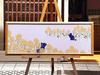 Dyeing Anbo Tenugui In a Field of Rape Authentic Dyed Cotton Made In 35cm X 100cm "Cat Flowers" 100% Tokuoka, Japan,
