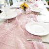 Tischläufer Faltenstoff Dekorative Tüll-Tischdecke Hochzeitsempfang Party Heimrestaurant Tischläufer