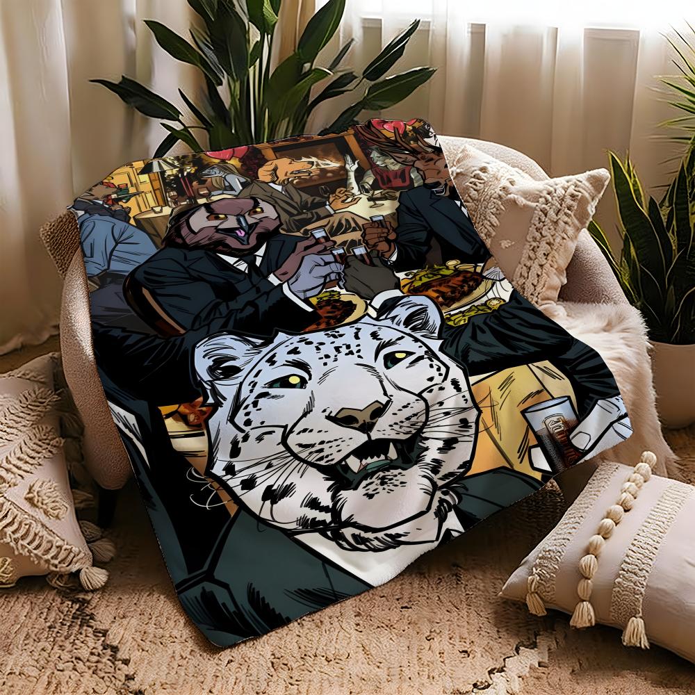 Game H-Line Miami-I Throw Warm Soft Flannel Blanket, Multi-Use For Sofa Bed Camping Travel Nap
