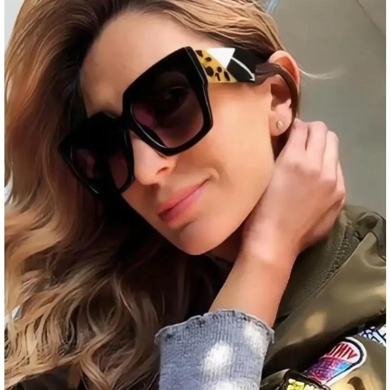 Square Oversized Sunglasses Fashionable Women Men Luxury Brand Designer Sun Glasses Famale Male Retro Eyewear Uv400 Shades