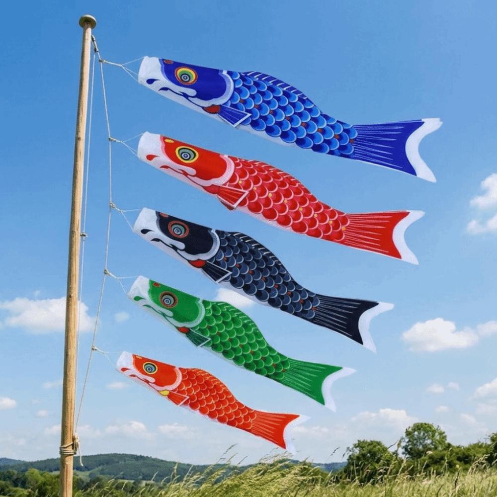 Cartoon Japanese Carp Windsock 40/70/100cm Carp Shape Flags Fashion Carp Spray Windsock Festival