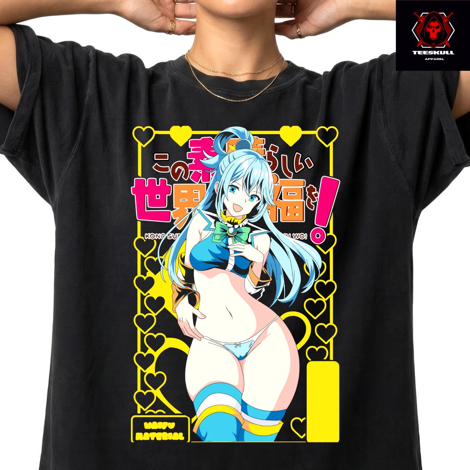 Aqua KonoSuba Anime Series Waifu Character Unisex Premium T-Shirt M