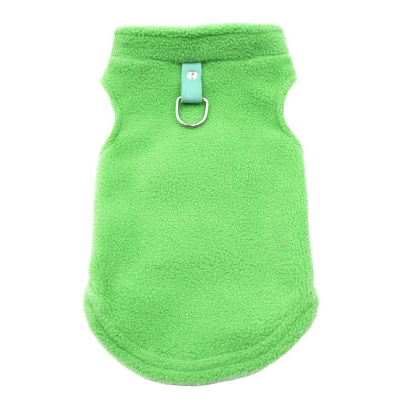 Warm Pet Vest Dogs Cats - Fleece Lined Cotton Blend Harness-Style Coat In Multiple Colors Sizes