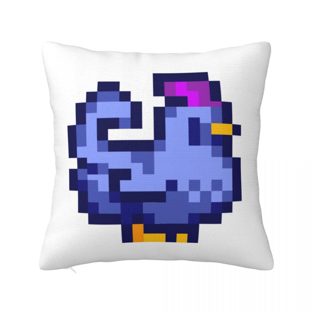 Blue Chicken Stardew Valley Game Square Pillowcase Cushion Cover Pillow Case Throw Pillow Cover for Home Sofa Living Room