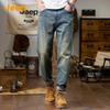 JEEP Men's Vintage Washed Slim Straight Jeans