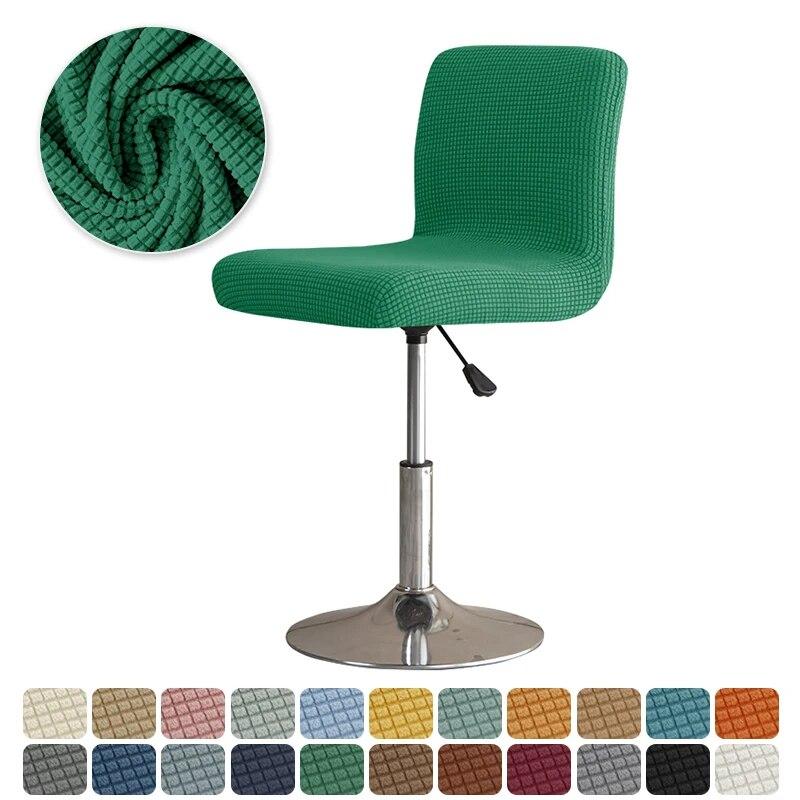 Solid Color Elastic Bar Stool Covers Polar Fleece Stretch Chair Stool Slipcovers Coffee Hotel Short Back Seat Chair Covers Home