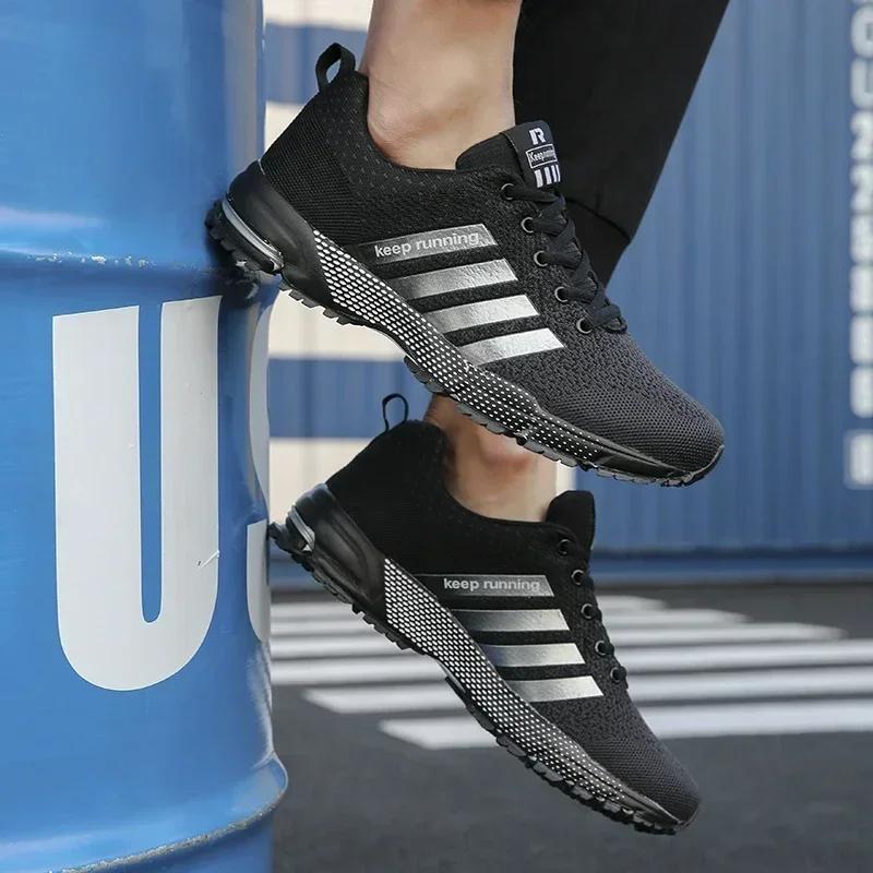 Men Casual Sneakers Summer Breathable Sport Shoes Lightweight Outdoor Mesh Running Shoes Athletic Jogging Tenis Walking Shoes