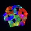 LED Işıklı Parlak Saten Noel Saç Tokası - Amerikan ve Avrupa Stilleri için Kalın Bağırsak Scrunchie Saç Aksesuarı
