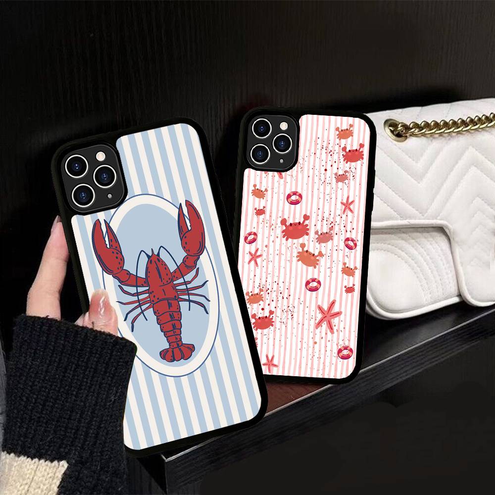 Cute Marine Life, Crabs, Lobsters For IPhone 11 12 13 14 15 16 17 Pro Max Plus TPU+PC Shockproof Back Phone Cases