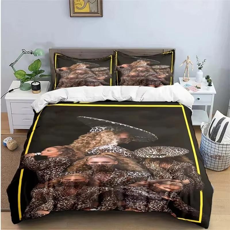 Pop Sängerin B-Beyonce Bettwäscheset Jungen Mädchen Einzelbett Queen King Size Bettbezug Kissenbezug Bett Jungen Erwachsene Heimtextilien