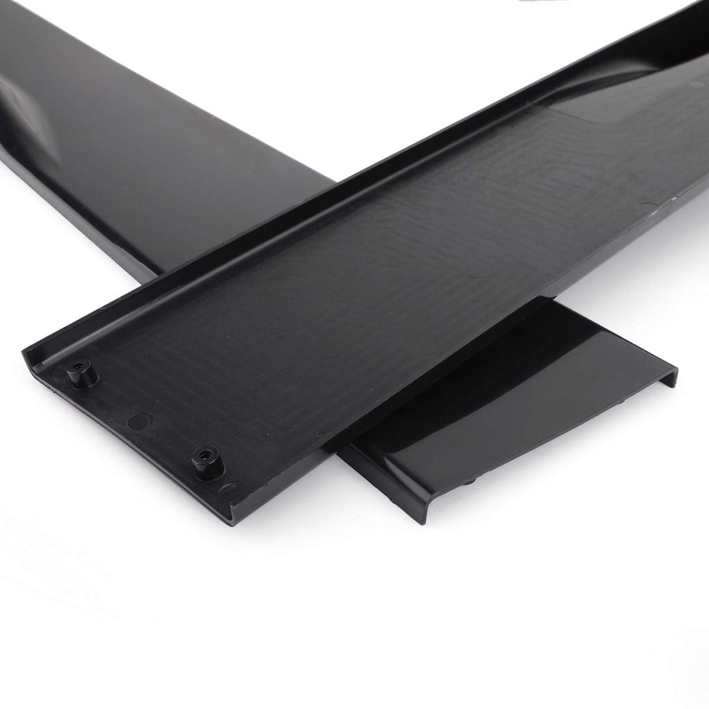 Bruce Shark Universal Side Skirt Rocker Panel Splitter Scratch Gloss Black & 78.7" Extensions, Lips, Polypropylene, Resistant,