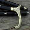 Antique Style Victorian Vintage Designer Brass Handle Cane Wooden Walking Stick