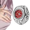 Orologio da dito punk vintage Mini cinturino elastico in lega Orologi Anelli per coppie Orologio per gioielli Orologio al quarzo romano retrò Anello per donna e ragazza