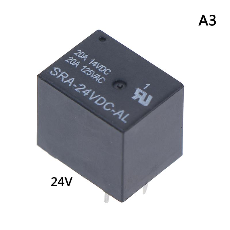 Sra-05Vdc-Al Sra-12Vdc-Al Sra-24Vdc-Al 5V 12V 24V 20A T74 4pinové relé